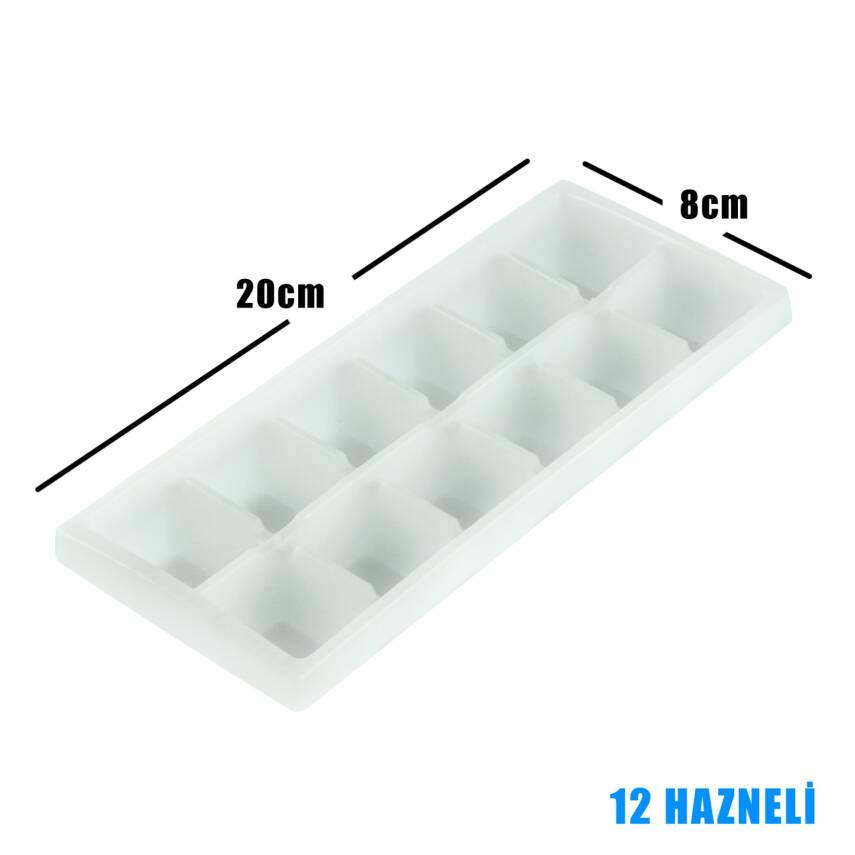 12 Hazneli Kapaklı Premium Buzluk Buz Kalıbı ( Suluk Buz Kovası ) - 1