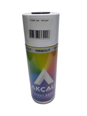 AKÇALI SPREY BOYA 400ML PARLAK SİYAH BOYA KOD - 326
