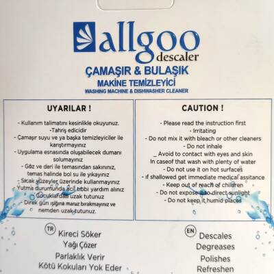 ARÇELİK - BEKO - ALTUS ALLGOO ÇAMAŞIR BULAŞIK MAKİNESİ TEMİZLEYİCİ 5'Lİ PAKET 40GR - 3