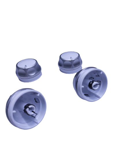 Bosch - Profilo - Siemens Set Üstü Ocak Düğmesi 4lü Takım Metal Gövde - 2