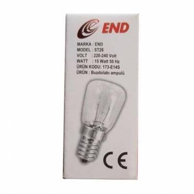 BUZDOLABI AMPULÜ DERİN DONDURUCU AMPULÜ 15 Wat E14  220V