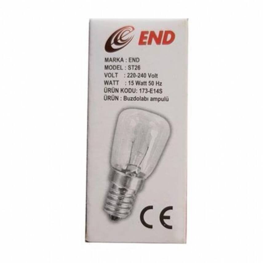 BUZDOLABI AMPULÜ DERİN DONDURUCU AMPULÜ 15 Wat E14  220V - 1