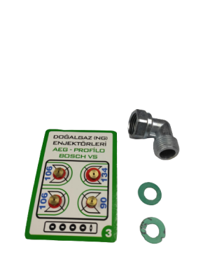 Doğalgaz Ocak Memesi̇ Enjektör 4 lü Set Di̇rsek ve Conta ( ÜNİVERSAL ) - 2