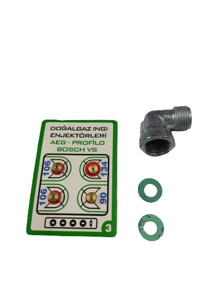 Doğalgaz Ocak Memesi̇ Enjektör 4 lü Set Di̇rsek ve Conta ( ÜNİVERSAL ) - 1