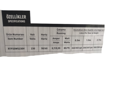 KLİMA DRENAJ POMPASI SALON TİPİ 2 LT - 5