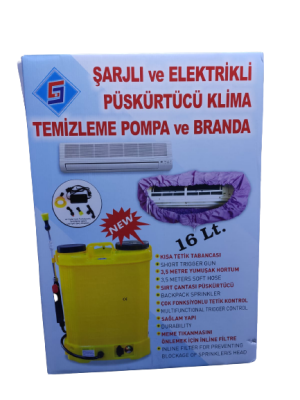 Klima İlaç Pompası Şarjlı ve Elektrikli Püskürtücü 16 Lt
