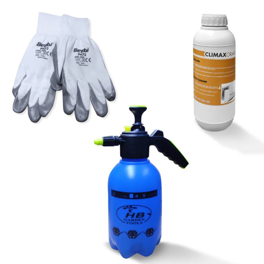 Klima Temizleme Seti Klima Temizleyici 1 lt Sprey Pompa Eldiven - 1