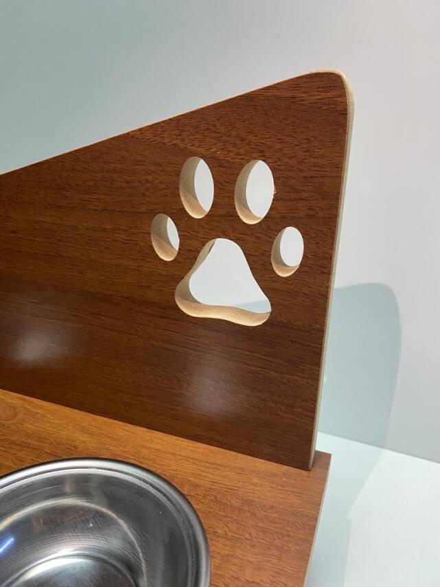 Mama Kabı Standı Ahşap Kedi - Köpek Su Mama Kabı Özelle Üretilmiş. - 2