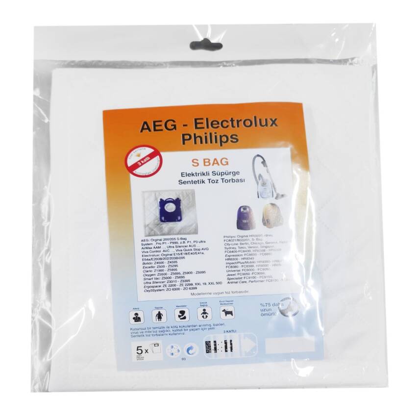 Philips S-Bag 5'li Pet Torba ( 3 Katlı ) - 1